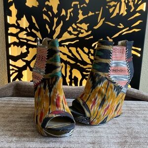 Aldo Peep Toe Wedge Booties